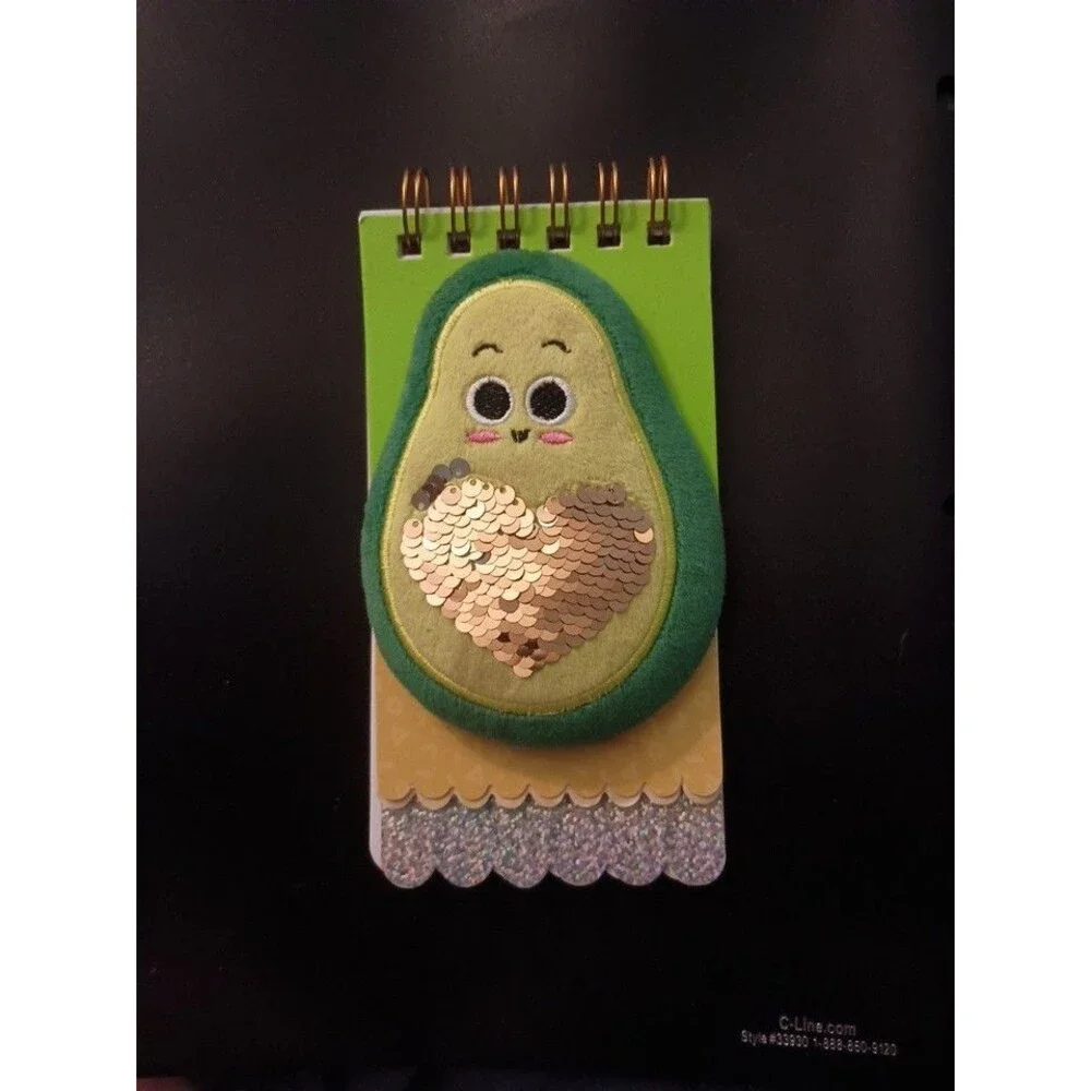 Cute Sequin Avocado Memo Pad